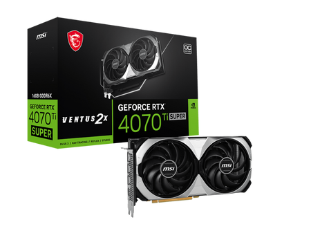 MSI | GeForce RTX 4070 Ti SUPER 16G VENTUS 2X OC | NVIDIA | 16 GB | GeForce RTX 4070 Ti SUPER | GDDR6X | PCI Express 4.0 | Memory clock speed 2640 MHz