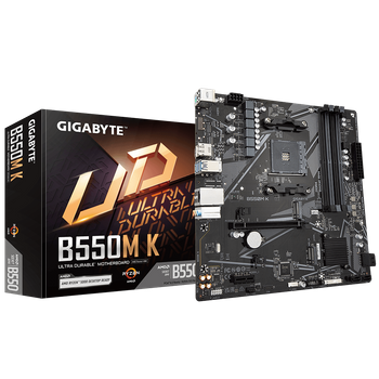 GIGABYTE B550M K, AMD B550 Mainboard - Sockel AM4, DDR4