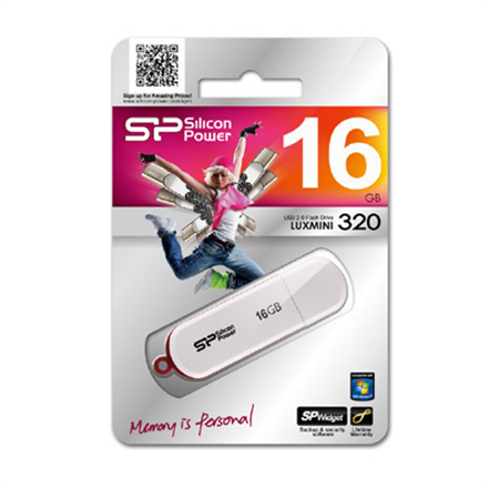 Silicon Power 16GB Luxmini 320 16 GB, USB 2.0, White