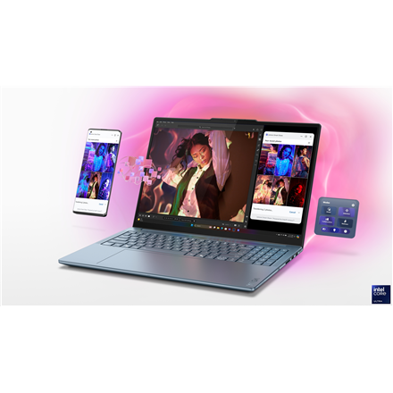 Lenovo Yoga Pro 9 16IAH10 | Tidal Teal | 16 " | OLED | 2.8K WQXGA+ | 2880 x 1800 pixels | Intel Core Ultra 7 | 255H | 32 GB | Soldered LPDDR5x | Solid-state drive capacity 1000 GB | NVIDIA GeForce RTX 5060 Graphics | GDDR7 | 8 GB | Windows 11 Pro | 802.11