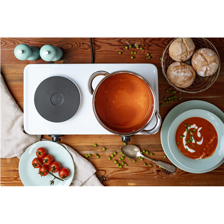 Adler Hot Plate | AD 6520 | Number of burners/cooking zones 2 | White | Electric