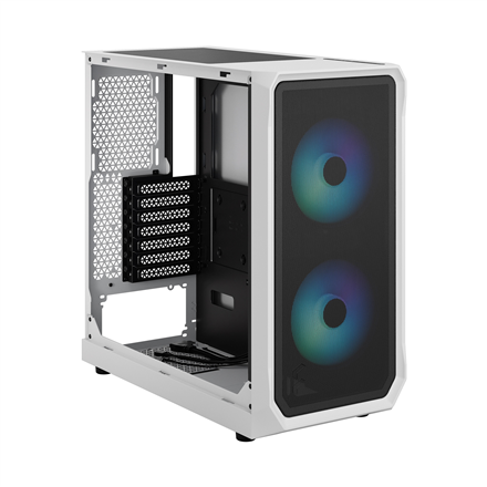 Fractal Design Focus 2 Side window RGB White TG Clear Tint Midi Tower Power supply included No