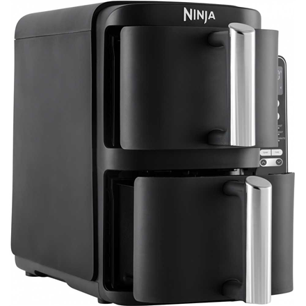 NINJA Double Stack Vertical Air Fryer with 2 Stacking Drawers | SL300EU | Power 2470 W | Capacity 7.6 L | Black