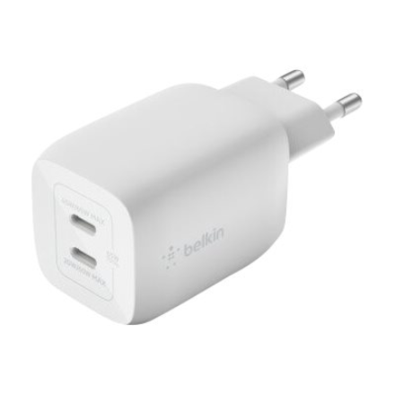 Belkin USB-C GaN PD PPS Dual Wall Charger, 65W | WCH013vfWH