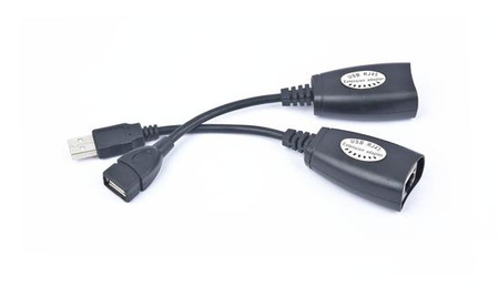 Kabel przedłużacz aktywny USB 2.0 Gembird AM-LAN-AF, max. 30 m (17 cm)