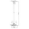 UCHWYT PODWIESZANY 45-76cm DO PROJEKTORA  P-107B 15KG ART czarny