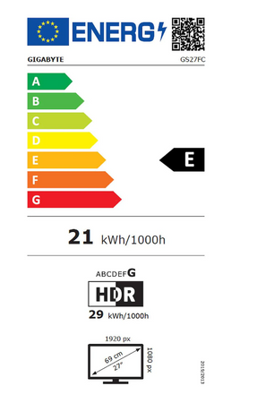 GIGABYTE GS27FC, 68,6 cm (27 Zoll) Curved, 180Hz, VA, AMD FreeSync Premium, Adapative Sync - DP, 2x HDMI