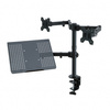 UCHWYT BIURKOWY DO 2 MONITORÓW LED/LCD 13-27" + notebooka L-25 ART