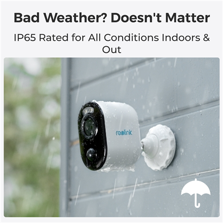 Reolink | Wireless Solar & Battery Powered Security Camera with Smart Detection, 3W | Argus Series B310 with Solar Panel | Bullet | 3 MP | f=4mm,F=2.0 | IP65 | H.264/H.265 | Micro SD, Max. 128GB
