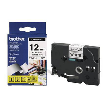 Brother TZe-S221 Strong Adhesive Laminated Tape Black on White, TZe, 8 m, 9 mm