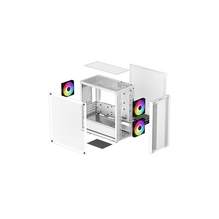 DeepCool CC360 ARGB Micro-ATX Gehäuse - weiß