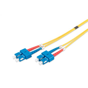 Digitus Patch Cord FO, Duplex, SC to SC SM OS2 09/125 µ, 1 m Yellow, SC, SC