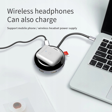 Ładowarka indukcja +adapter USB-C HUB 3.0 HDMI LAN