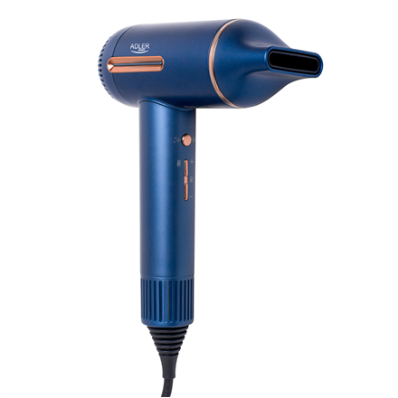 Adler Hair Dryer | AD 2271 SUPERSPEED | 1500 W | Number of temperature settings 6 | Ionic function | Diffuser nozzle | Blue