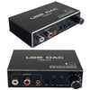 KONWERTER AUDIO USB DAC TOSLINK COAXIAL CINCH AUX WZMACNIACZ REGULACJA BASS
