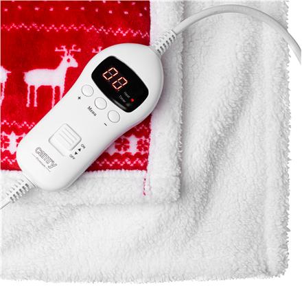 Camry | Electric Heating Throw-Blanket with Timer | CR 7441 | Number of heating levels 10 | Number of persons 1 | Remote control | 120 W | Red/White