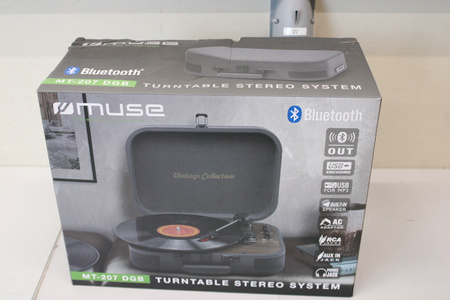 SALE OUT. Muse MT-207 DGB Turntable Stereo System, Black/Brown | Muse Turntable Stereo System with Bluetooth Out | MT-207 DGB | DAMAGED PACKAGING | 2x5 W | Bluetooth | Black/Brown