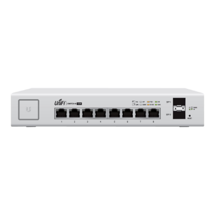 Ubiquiti Switch Unifi US-8-150W Web managed Desktop 1 Gbps (RJ-45) ports quantity 8 SFP ports quantity 2 PoE ports quantity 8 PoE+ ports quantity 4 PoE/Poe+ ports quantity 8 Passive PoE ports quantity 4 Power supply type internal 150W
