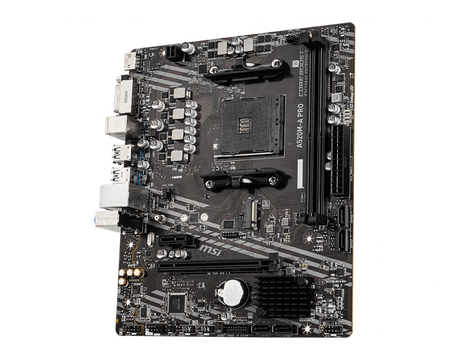 MSI A520M-A PRO Processor family AMD Processor socket AM4 DDR4 Memory slots 2 Chipset AMD A Micro ATX