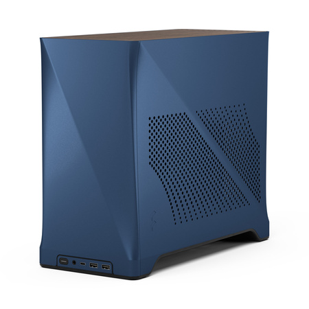 Fractal Design Era 2 Mini-ITX Gehäuse, Walnussholz-Panel – Blau