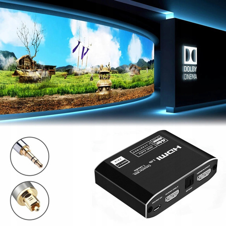 Ekstraktor HDMI 2.0 TOSLINK KONWERTER ATMOS 7.1