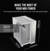 Corsair PC Case | 6500X Dual Chamber | White/Satin Gray Aluminum | Mid-Tower | Power supply included No