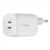 Belkin USB-C GaN PD PPS Dual Wall Charger, 65W | WCH013vfWH