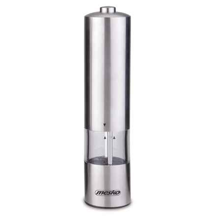 Mesko Electric Pepper mill MS 4432 Power supply: 4 x batteries type AA Stainless steel