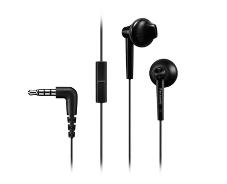 Panasonic Headphones RP-TCM55E-K Wired In-ear Microphone Black