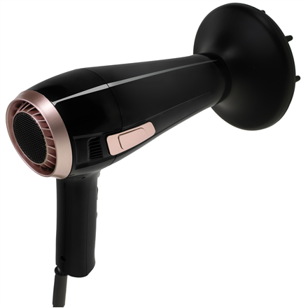 Adler Hair dryer with retractable power cord | AD 2283 | 2400 W | Number of temperature settings 3 | Diffuser nozzle | Black/Golden Rose