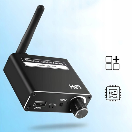 TRANSMITER BLUETOOTH 5.0 KONWERTER AUDIO DAC 5.1 ODBIORNIK BT CINCH AUX USB