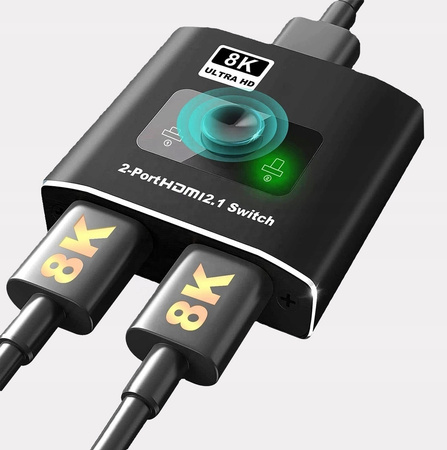 SWITCH HDMI 2.1 2x1 SPLITTER 1x2 8K@60Hz 4K@120Hz