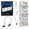 Wentylator Lian Li UNI FAN SL Wireless ARGB PWM, zestaw 3 szt. z kontrolerem - 120 mm, biały