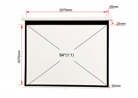 EKRAN RĘCZNY  118" 213x213cm MA-84 1:1 ART