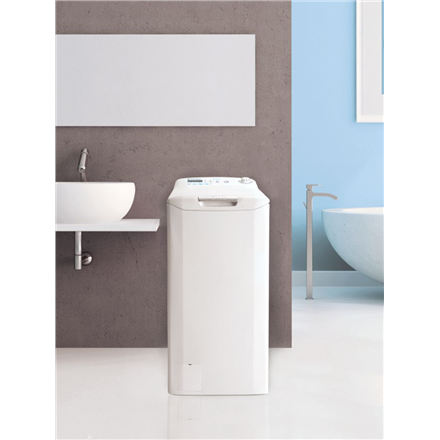 Candy Washing Machine CST 26LET/1-S Energy efficiency class D, Top loading, Washing capacity 6 kg, 1200 RPM, Depth 60 cm, Width 41 cm, Display, LED, NFC, White