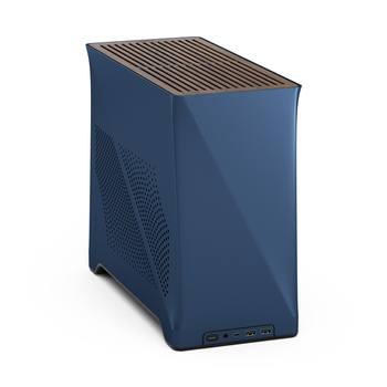 Fractal Design Era 2 Mini-ITX Gehäuse, Walnussholz-Panel – Blau