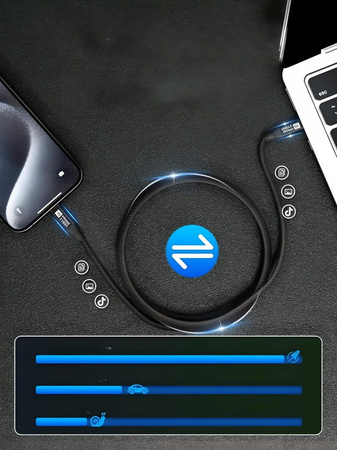 KABEL USB 3.2 Thunderbolt 3 100W 20Gbps 8K60Hz 4K120Hz PRZEWÓD USB C 2M