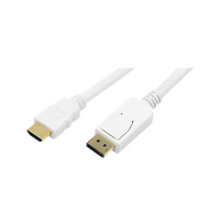 Logilink Cable DisplayPort to HDMI White DP to HDMI 2 m