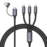 Cablexpert CC-USB2S-ACM31-1.5M Premium silicon 4-in-1 USB charging cable, 1.5 m | Cablexpert