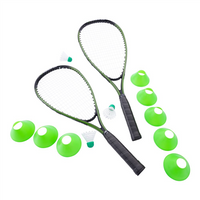 Pure4Fun | Speed Badminton Set, 58x21cm | Black/Green