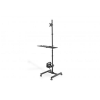 Digitus Mobile workstation with individual height adjustment 	DA-90374 17-32 " Monitor Mount, PC Holder Black