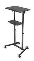 Stojak mobilny z k&amp;oacute;łkami z regulacją wysokości czarny Gembird