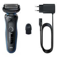 Braun Shaver 51-B1000s Operating time (max) 50 min Wet & Dry Black/Blue