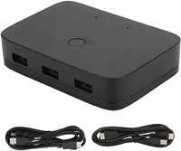 Przełącznik KVM HDMI 2x1 Switch 3xUSB +2 KABL HDMI