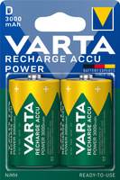 AKUMULATORY VARTA R20 (typD) 3000 mAh RECHARGE ACCU POWER 2szt