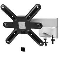 ONE For ALL Wall Mount, WM 6252, 13-43 ", Turn, Maximum weight (capacity) 25 kg, VESA 75x75 100x100 200x100 200x200 mm, Black/White