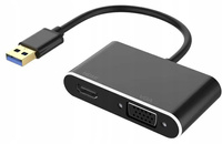KONWERTER USB 3.0 do HDMI + VGA ADAPTER KARTA GRA