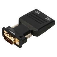 ADAPTER KONWERTER VGA D-SUB DO HDMI + DŹWIĘK AUDIO