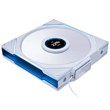 Bezprzewodowy wentylator LCD Lian Li UNI FAN TL, ARGB, PWM - 140 mm, biały