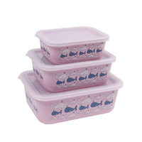 Stoneline Awave Set of storage box 21940 Storage box 3 pc(s) Dishwasher proof Rose